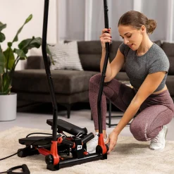 Stepper skrętny z ramionami HS-045S Slim czerwony