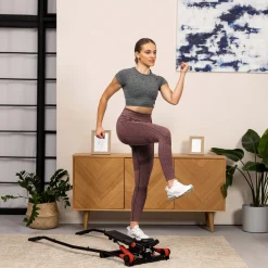 Stepper skrętny z ramionami HS-045S Slim czerwony