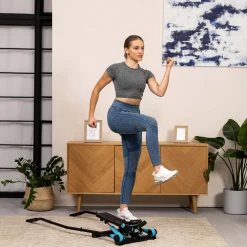 Stepper skrętny z ramionami HS-045S Slim niebieski