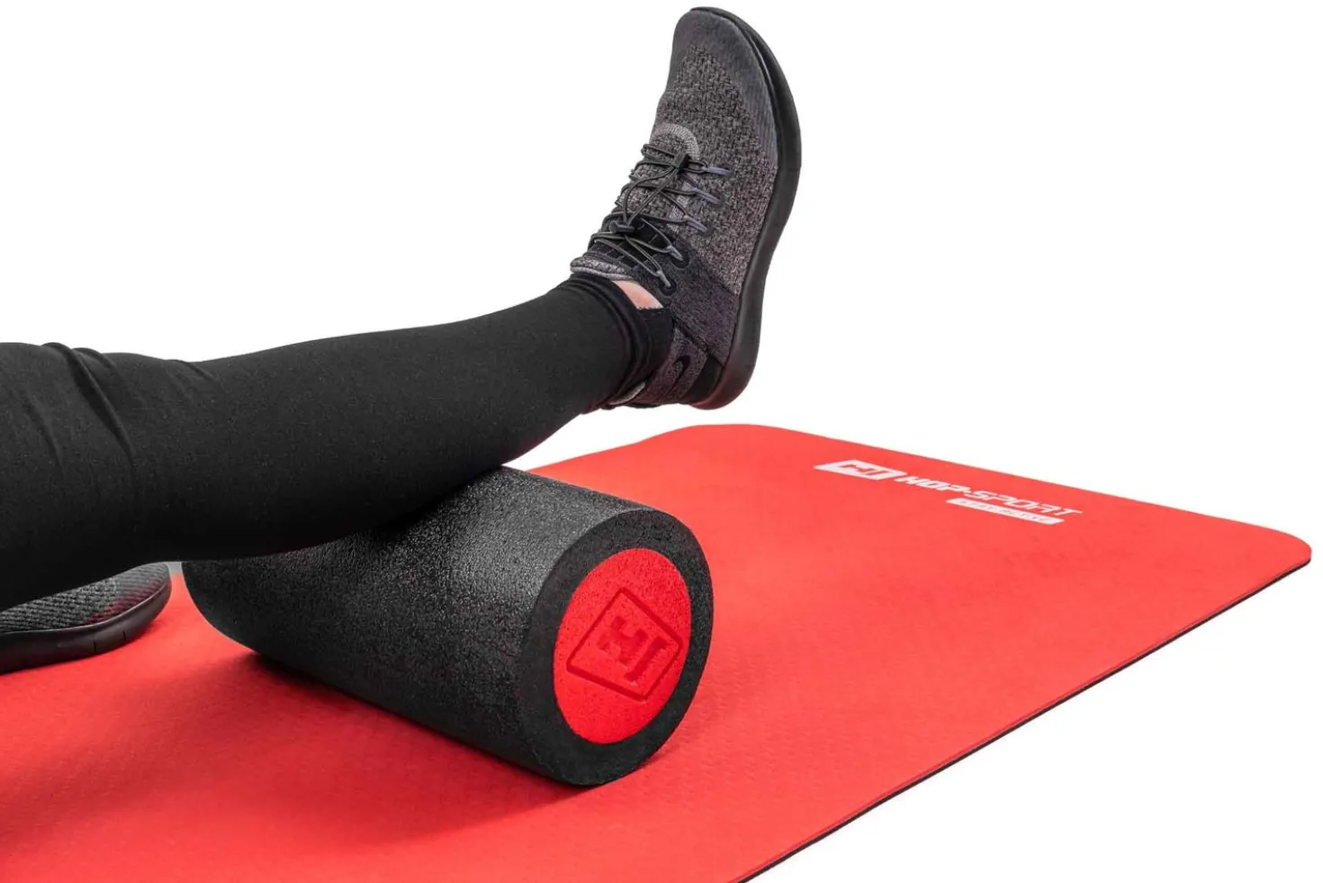 Wałek roller do masażu EPE 30cm czarno-czerwony