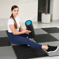 Wałek roller do masażu EPE 45cm czarno-niebieski