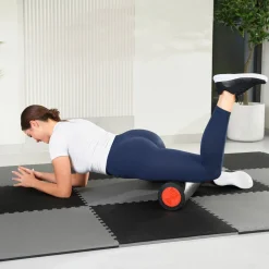 Wałek roller do masażu EPE 45cm czarno-czerwony