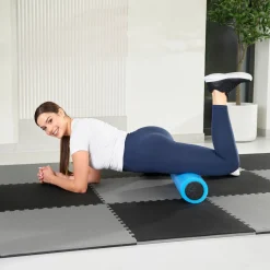 Wałek roller do masażu EPE 45cm niebiesko-czarny