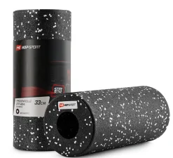 Wałek roller do masażu EPP pusty 33cm czarno-biały