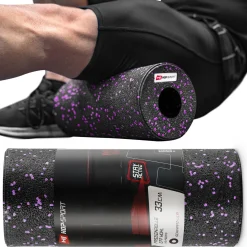 Wałek roller do masażu EPP pusty 33cm fioletowy