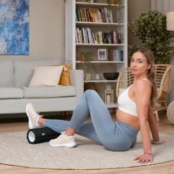 Wałek roller do masażu EVA 33cm czarny