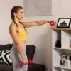 Zestaw hantli fitness okrągłych ze stojakiem 12 kg