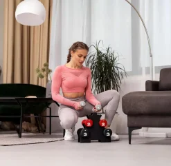 Zestaw hantli fitness okrągłych ze stojakiem 12 kg