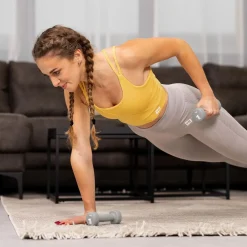 Zestaw hantli fitness okrągłych ze stojakiem 12 kg
