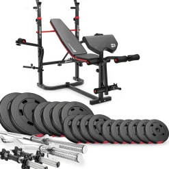 Zestaw kulturystyczny Premium 75kg z ławką HS-1065