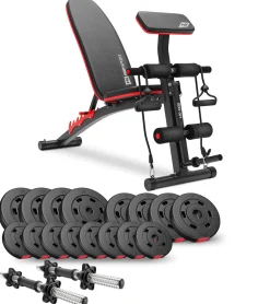 Zestaw kulturystyczny Premium 40kg z ławką HS-1035