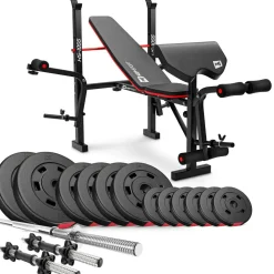 Zestaw kulturystyczny Premium 38kg z ławką HS-1055