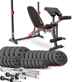 Zestaw kulturystyczny Premium 135kg z ławką HS-1095