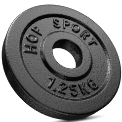 Zestaw obciążeń żeliwnych 60kg (2x10, 4x5, 4x2.5, 8x1.25)